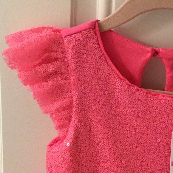 NWT Pink Sequined/Tulle Dress - Picture 4 of 5